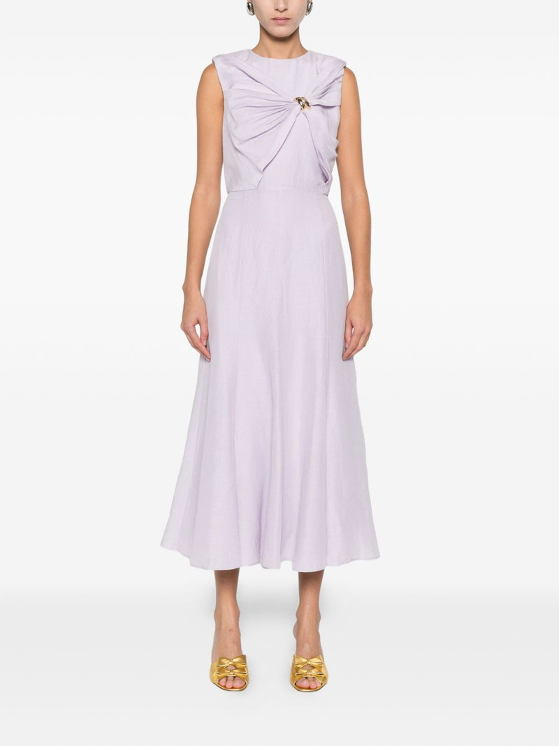 ROLAND MOURET knot-detailing midi dress outlook