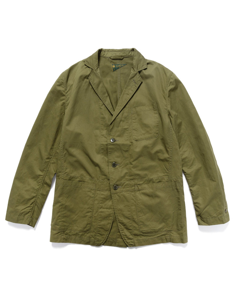 COTTON LINEN CHINO CLOTH RANDONNEUR BIKE JKT KHAKI - 1
