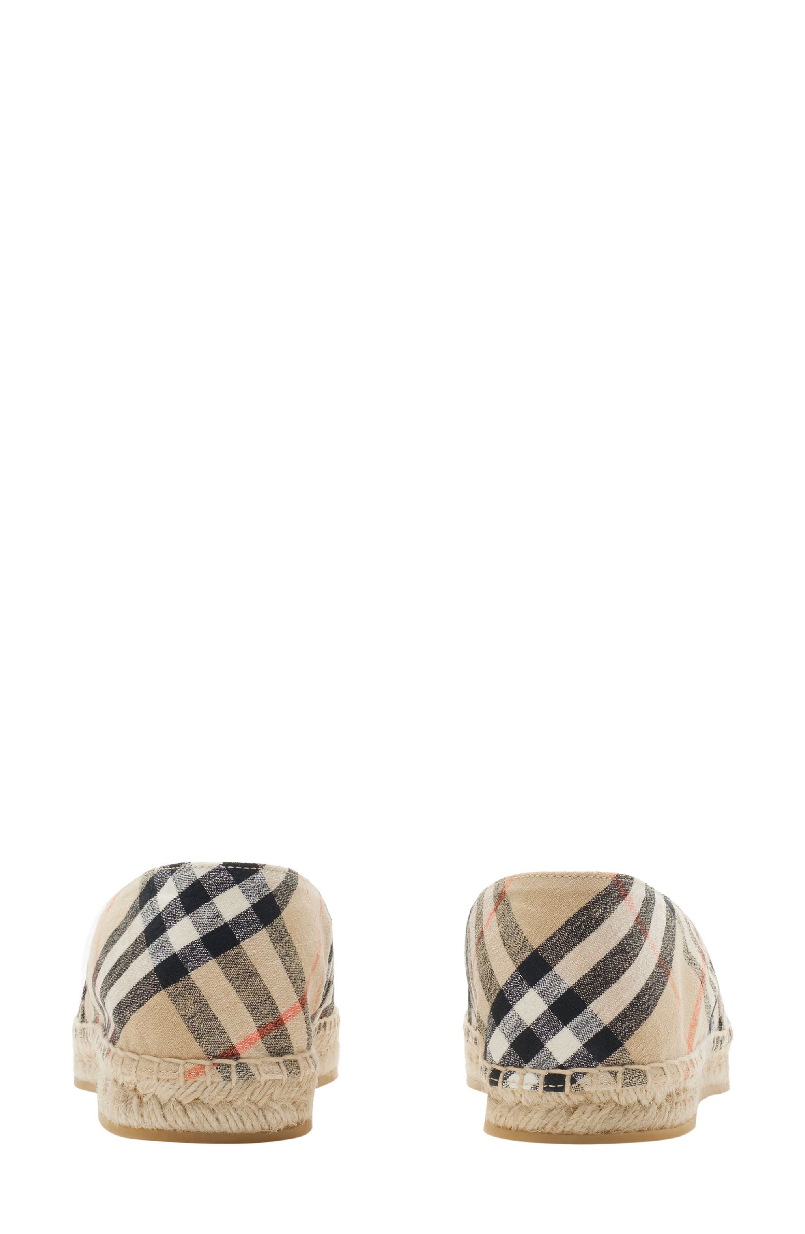 burberry Mews Check Espadrille Flat in Sand Ip Check at Nordstrom - 6