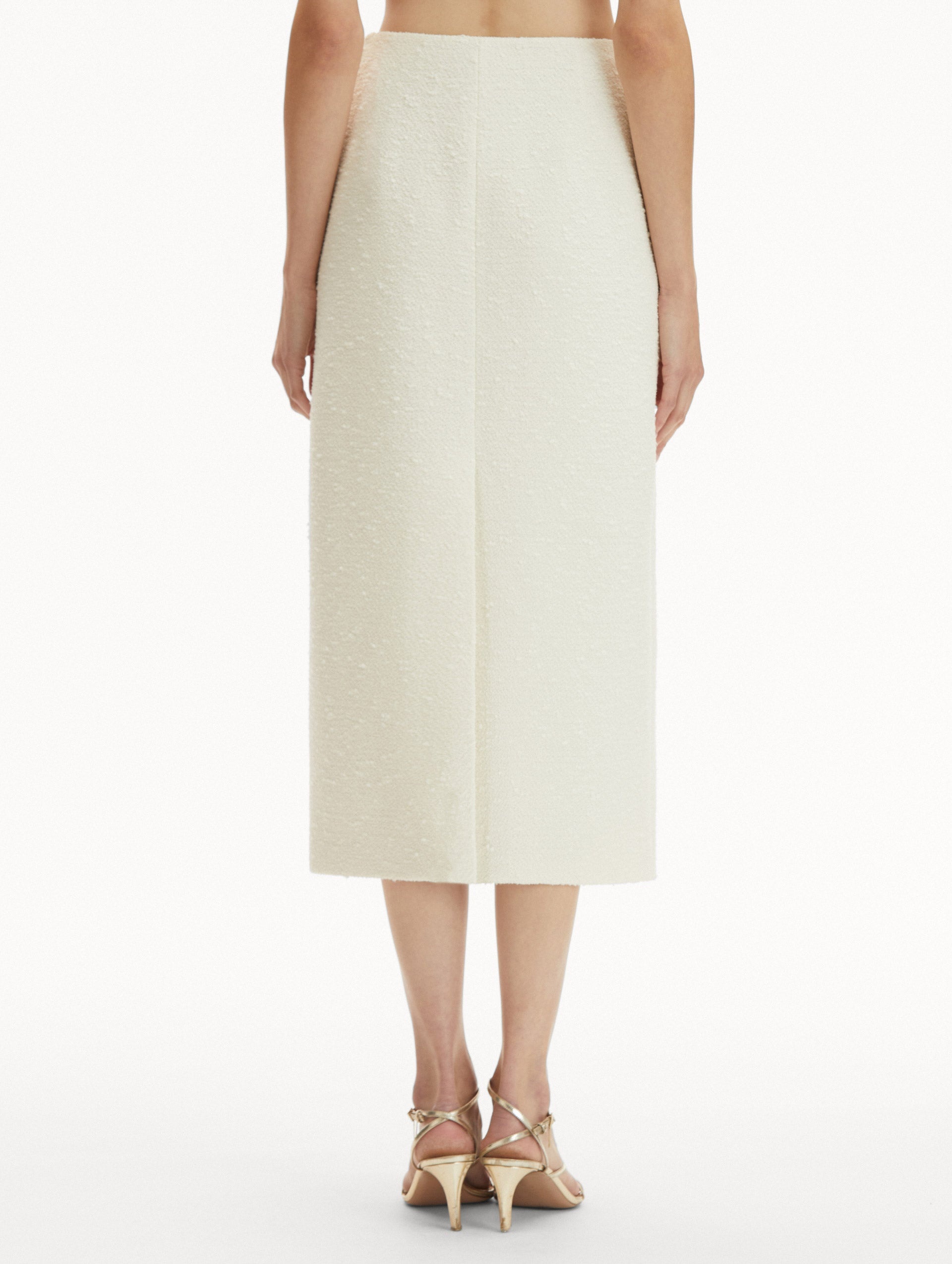 ENGLISH ROSE CUTOUT TWEED SKIRT - 3