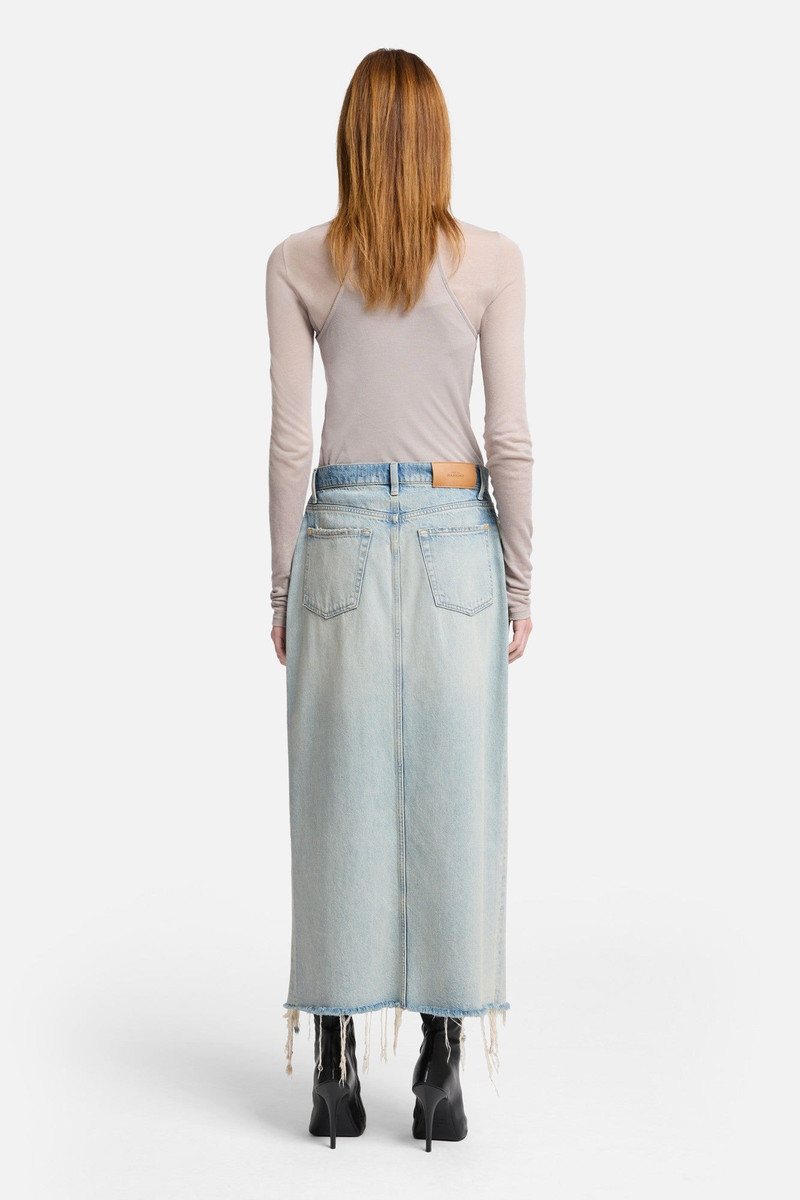 MANKIND Denim Midi Skirt in Peaches 5