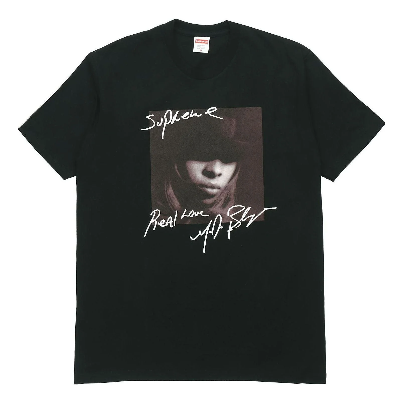 Supreme Week 1 Mary J. Blige Tee Character Printing Short Sleeve Unisex Black SUP-FW19-229 - 1