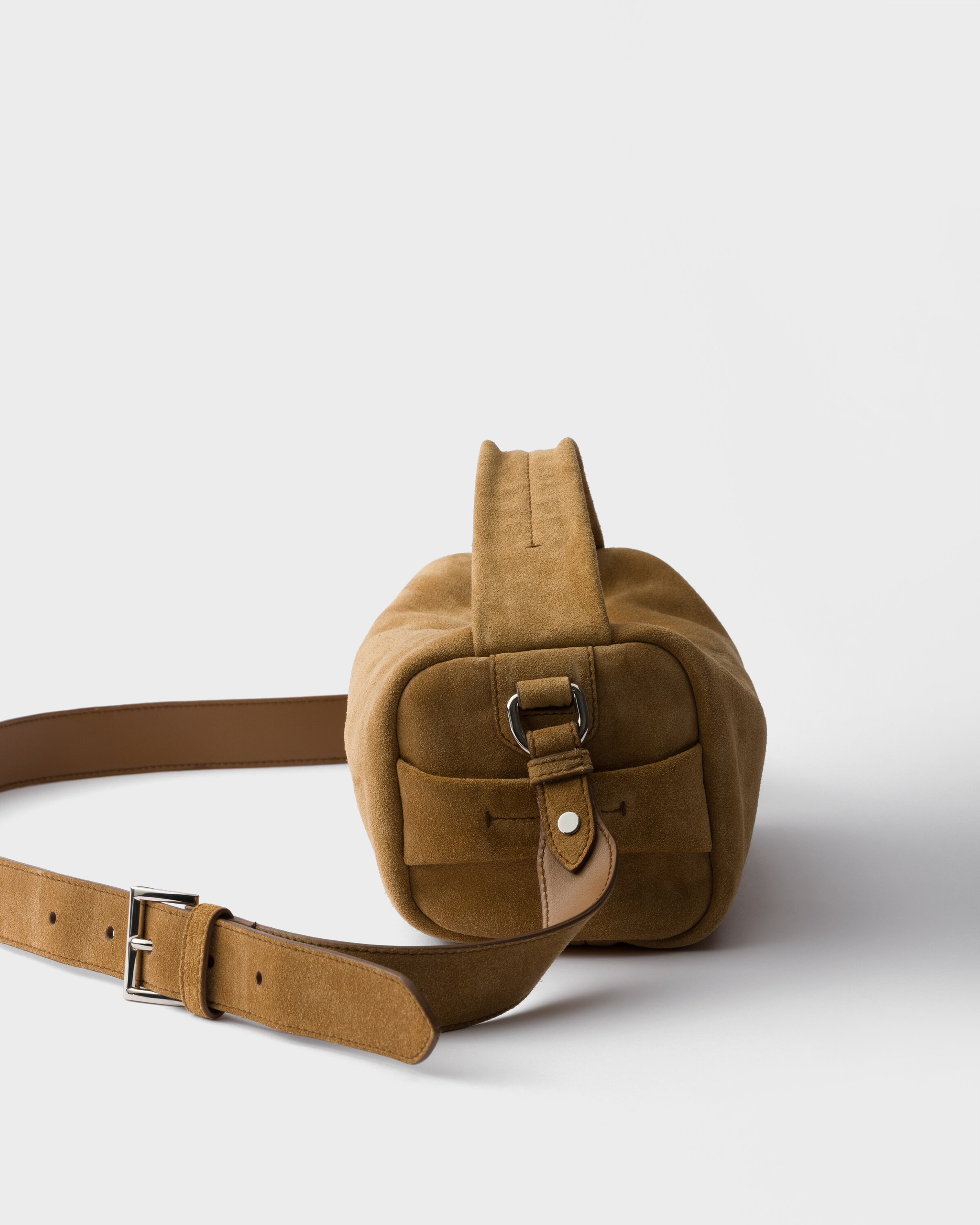 Suede leather shoulder bag - 5