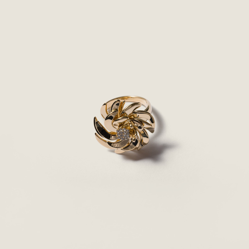 Metal ring with crystals 1