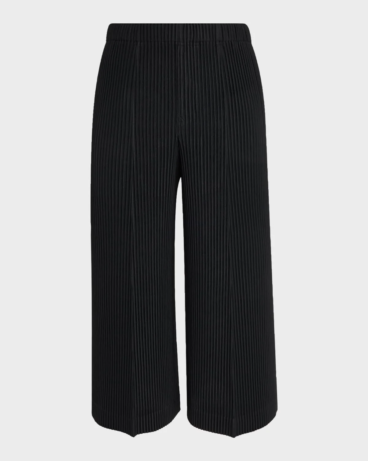 Men's Pleats Cropped Wide-Leg Trousers - 1