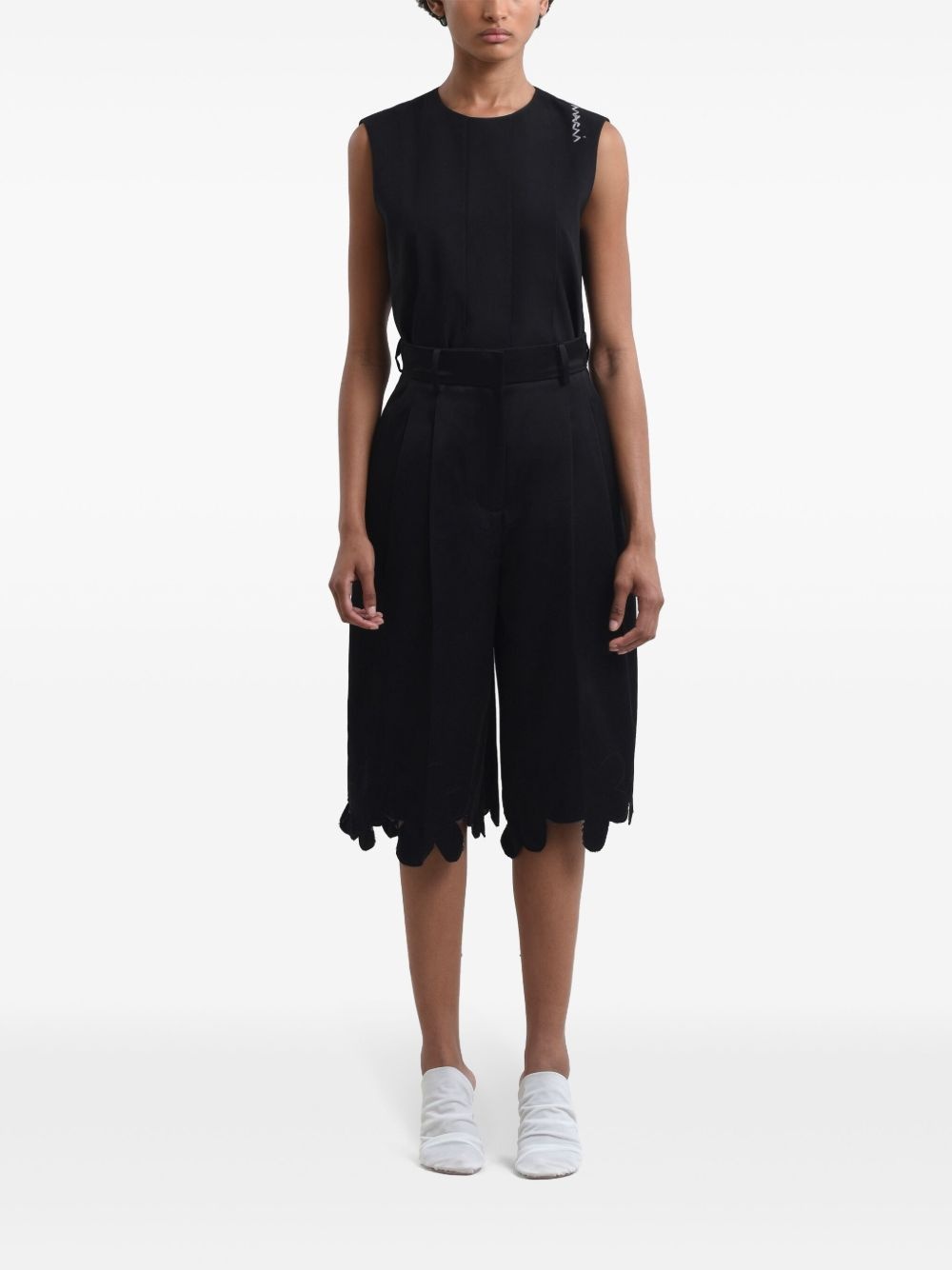 scalloped tailored shorts - 2