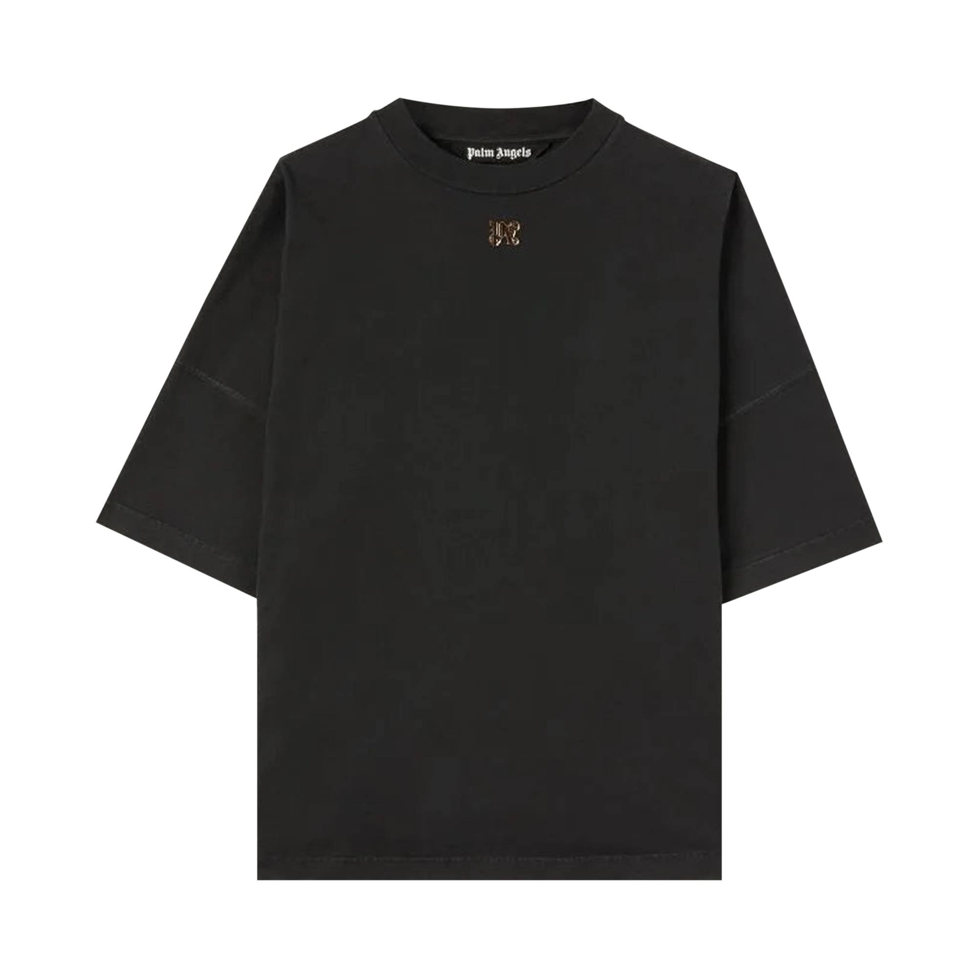 Palm Angels Foggy Logo Over T-Shirt 'Black/White' - 1