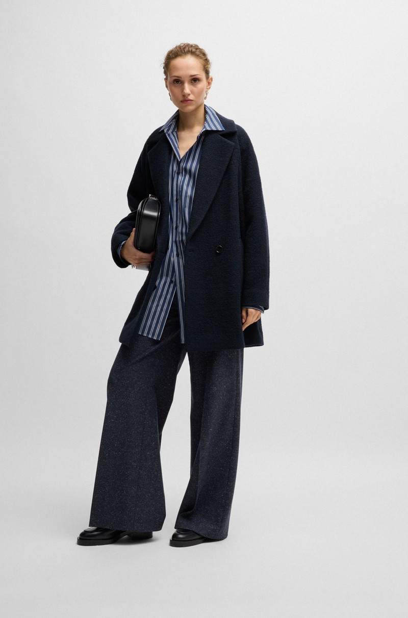 BOSS LOOSE-FIT COAT IN TEXTURED WOOL outlook