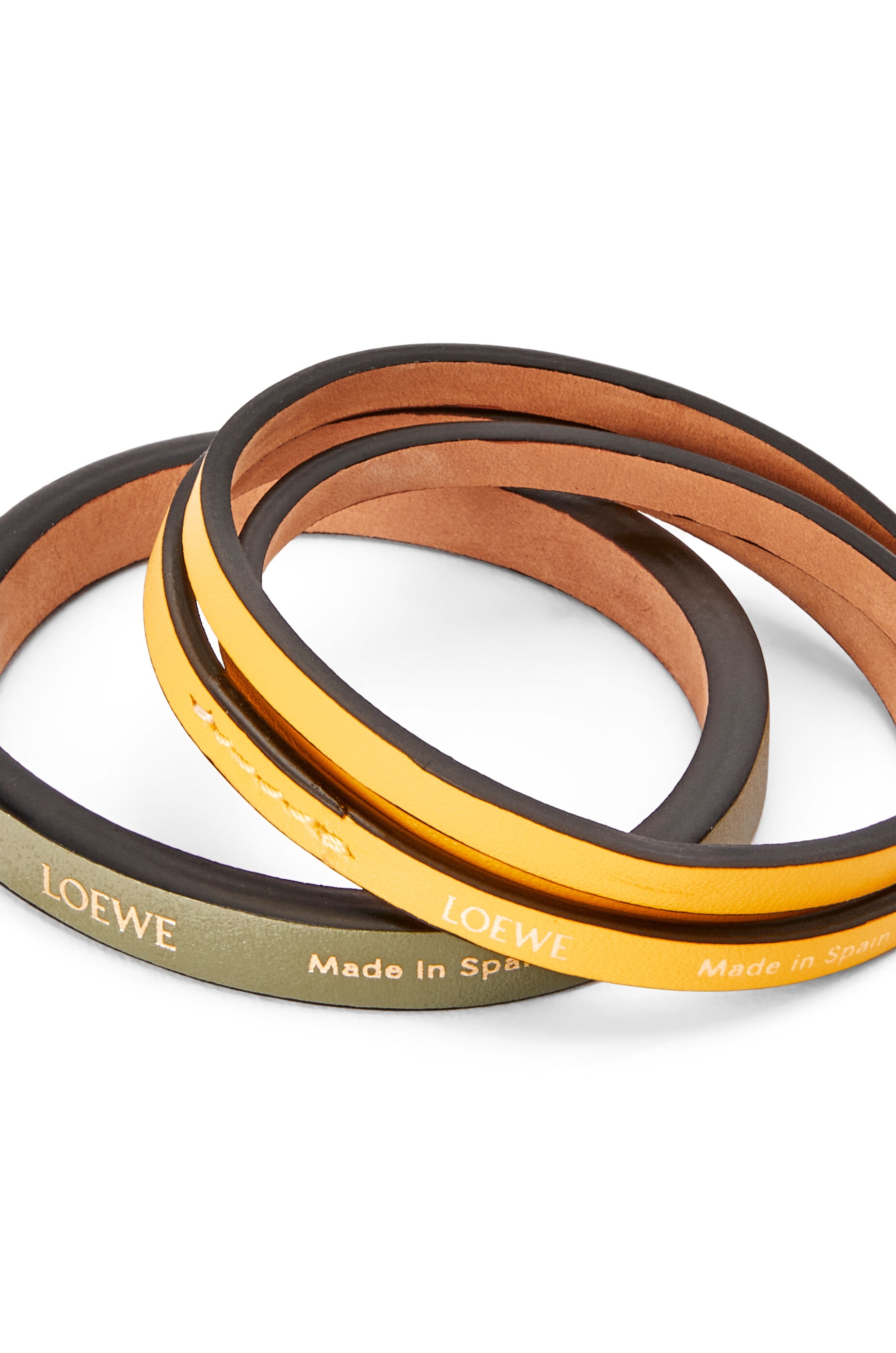 Double bangle set in classic calfskin - 4