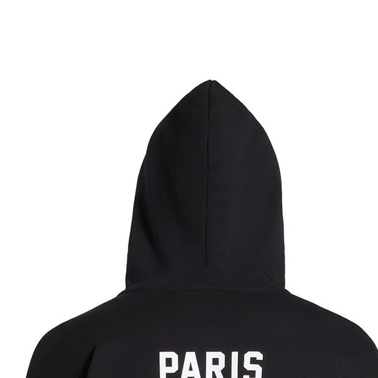 Balenciaga Soccer Paris Zip-Hoodie ブラック BALENCIAGA Men's Paris Soccer Zip-up Hoodie Medium Fit in