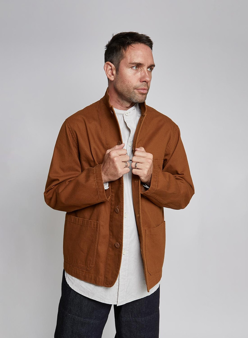 Nigel Cabourn Tunic Jacket in Brown outlook