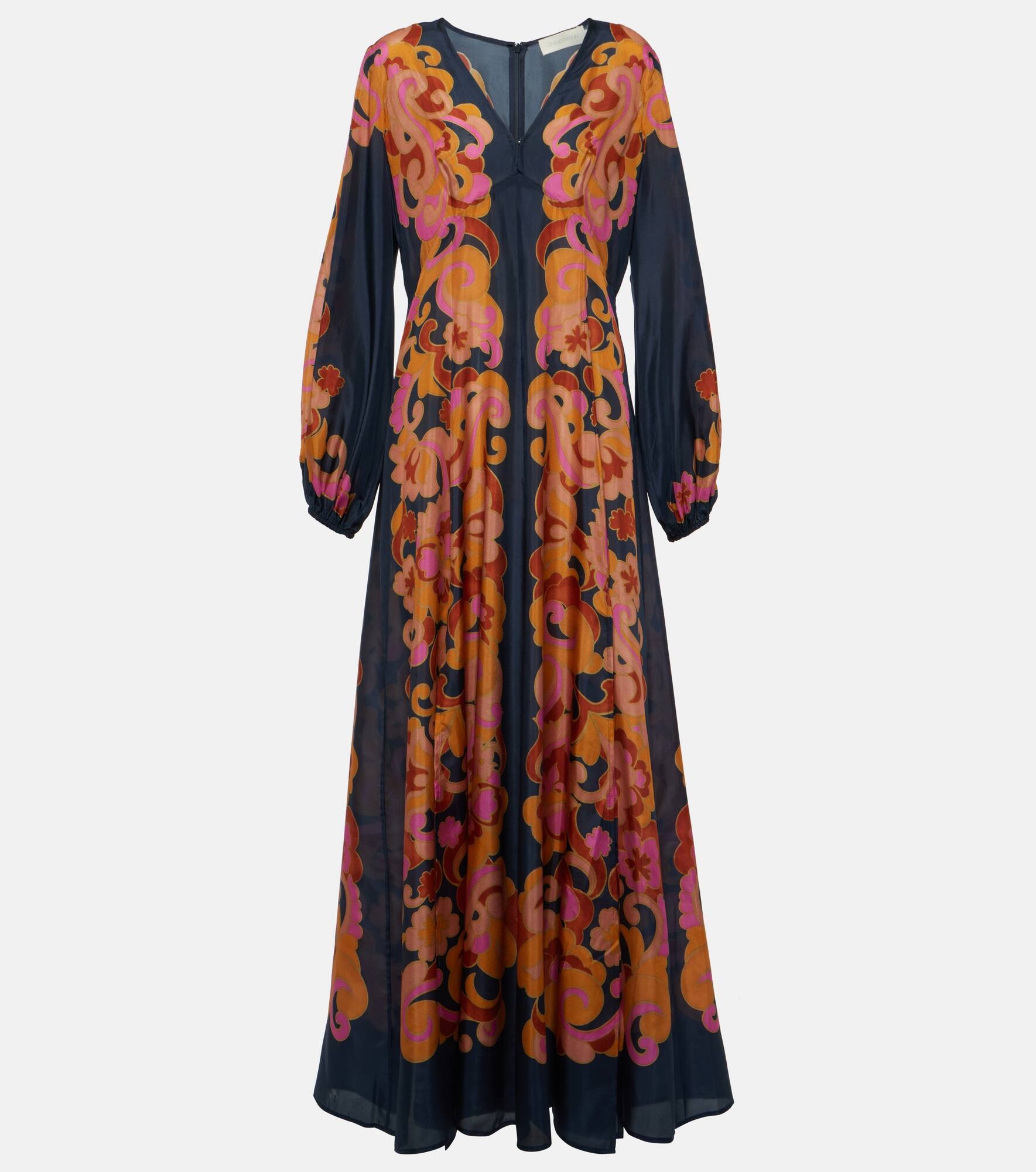 Acadian printed silk maxi dress - 1