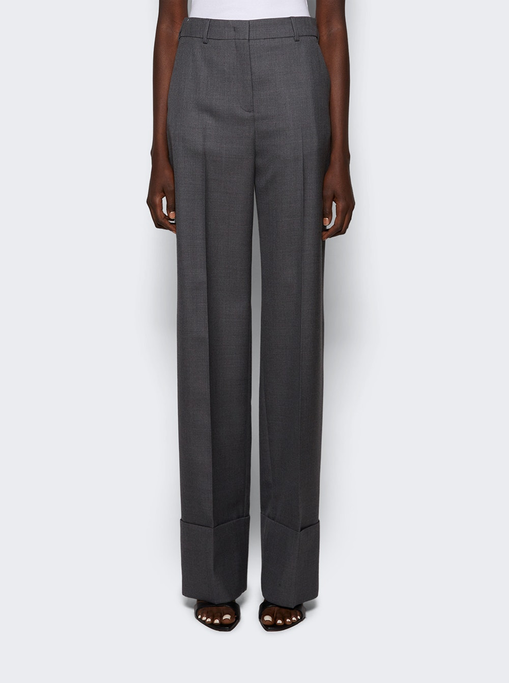Virgin Wool Pants Grey Melange - 2