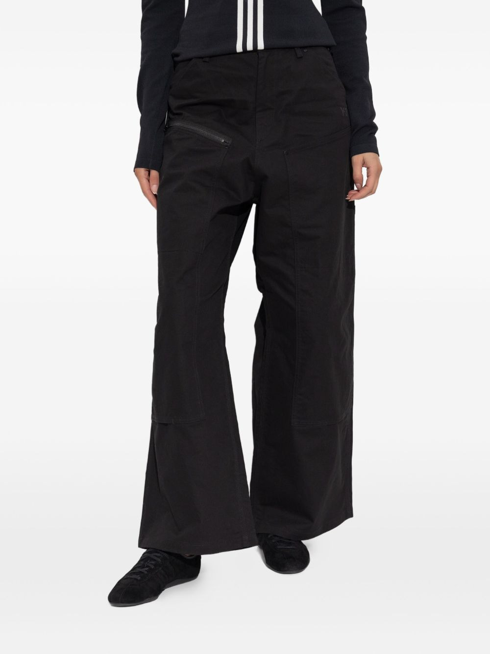 cargo-pocket zip-detail trousers - 3