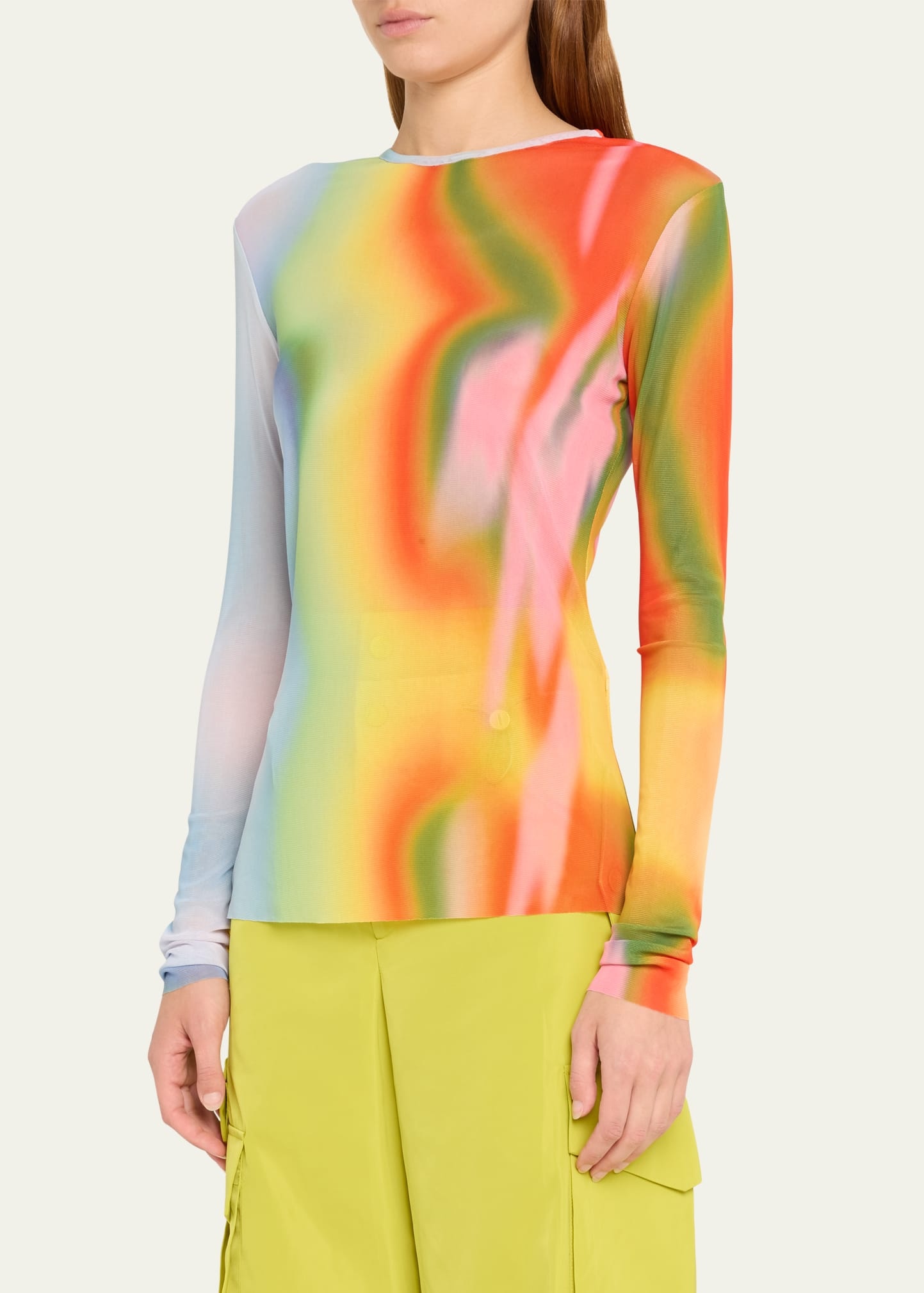 Rainbow Heatwave Mesh Top - 4