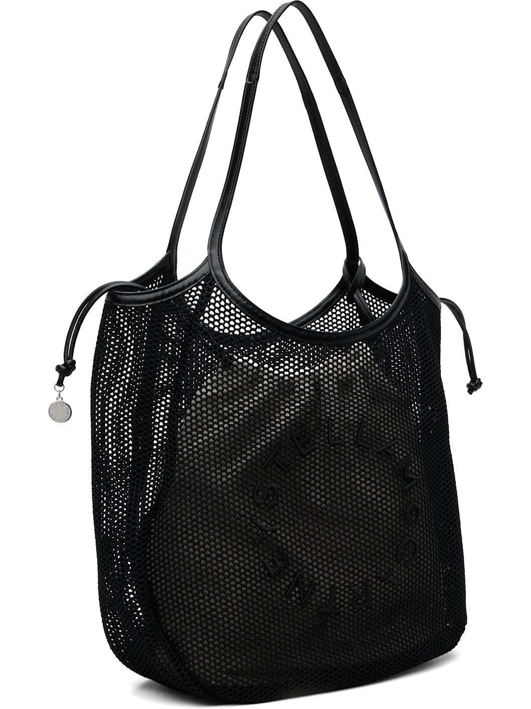 Black Logo Mesh Tote - 2