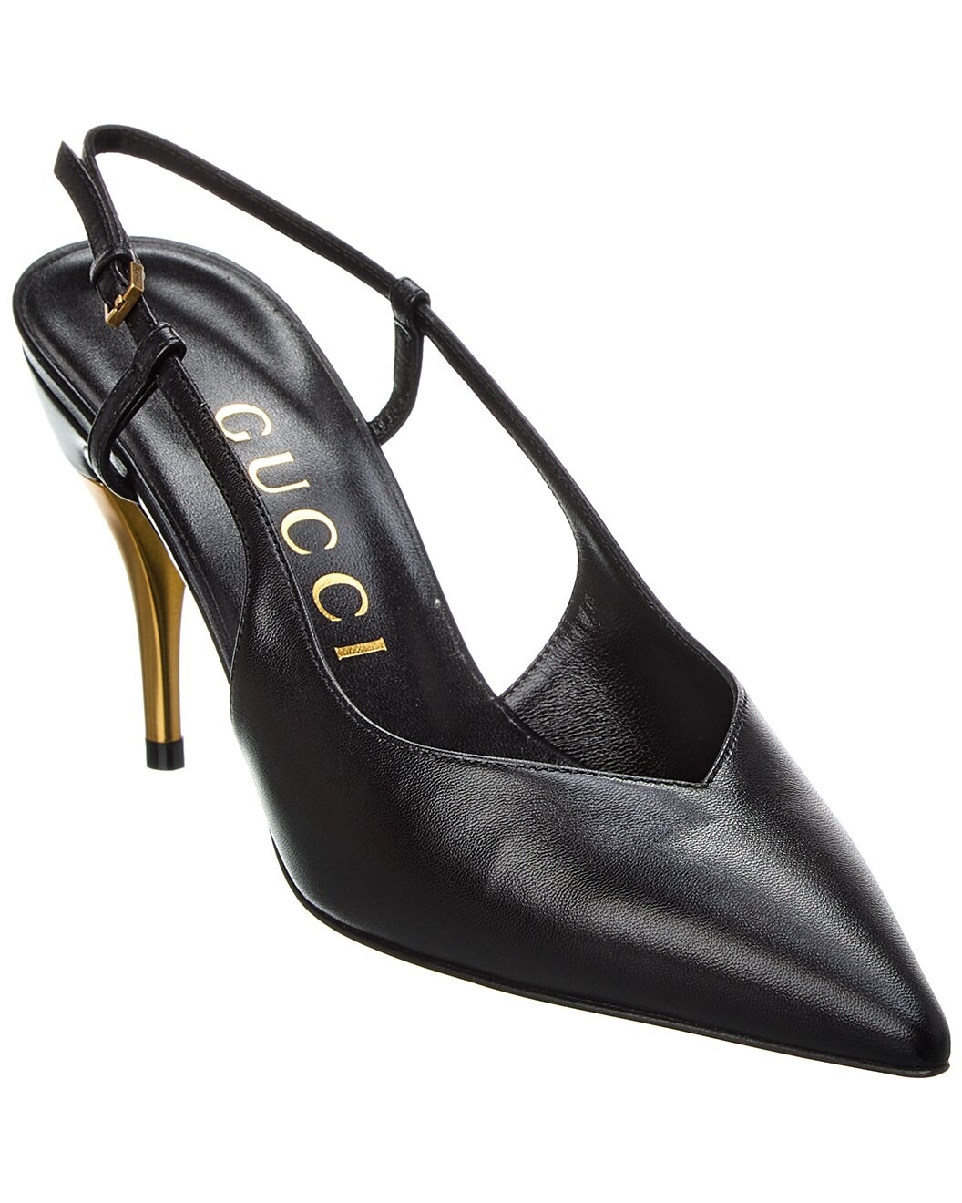 Gucci Leather Slingback Pump - 1