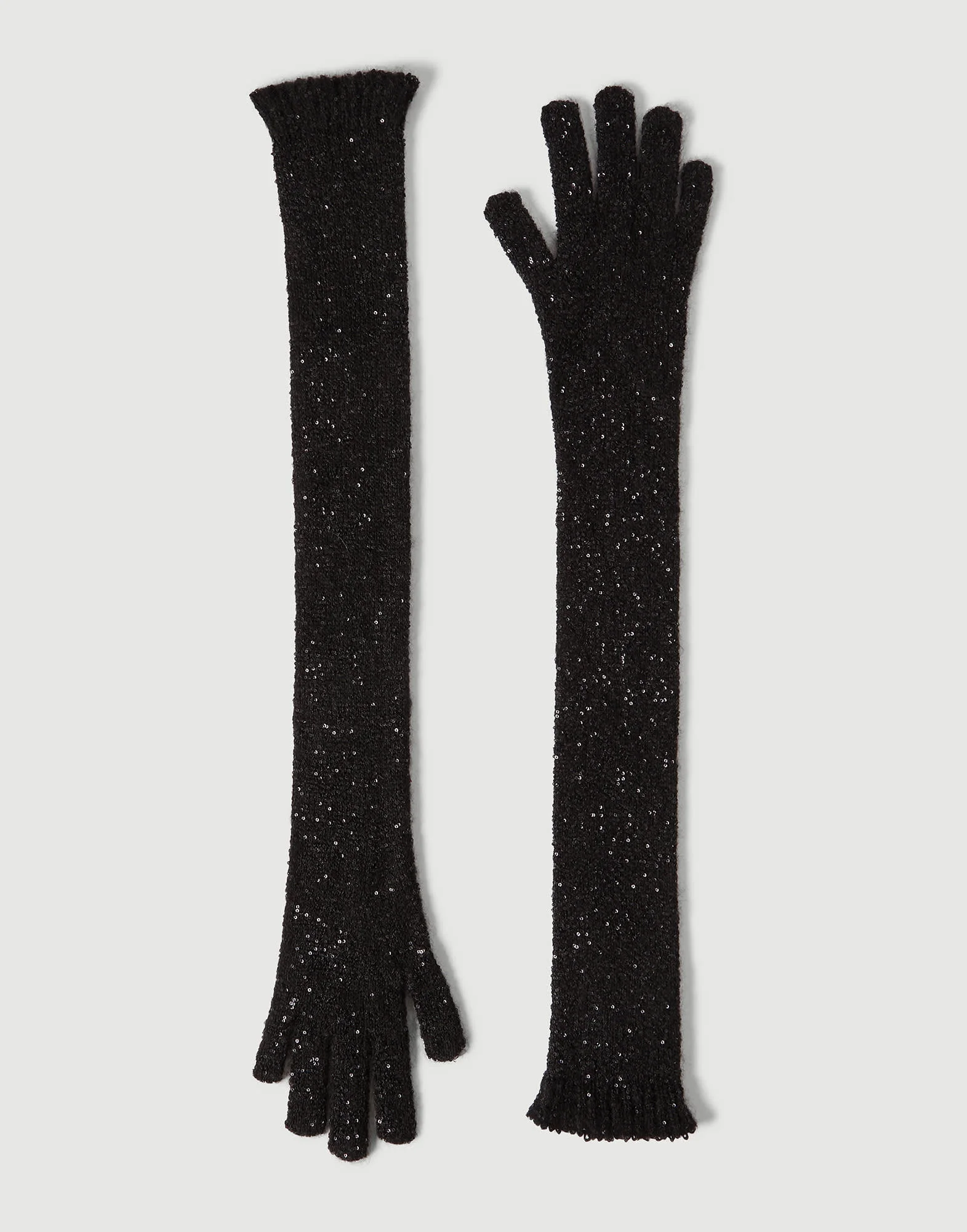 Dazzling texture knit gloves - 1