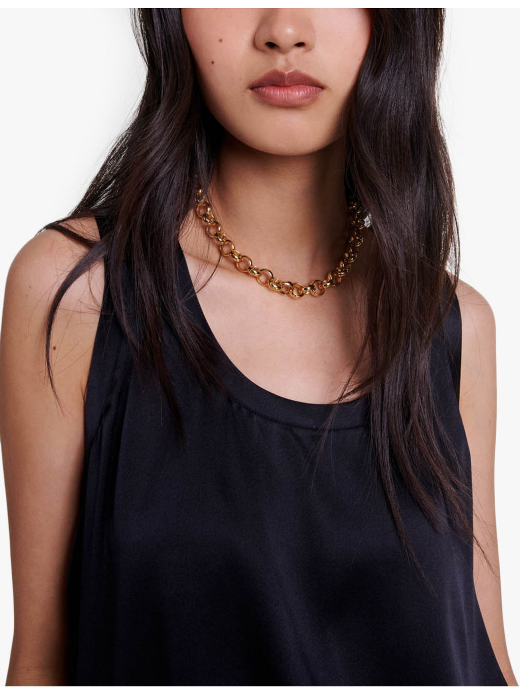 Round-neck relaxed-fit stretch-silk top - 5