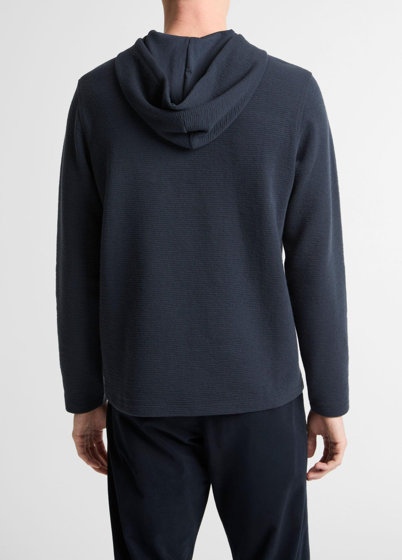 Vince Variegated Stripe Double-Face Cotton-Blend Hoodie outlook