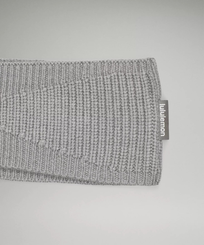 Women's Ribbed Merino Wool-Blend Knit Ear Warmer 4
