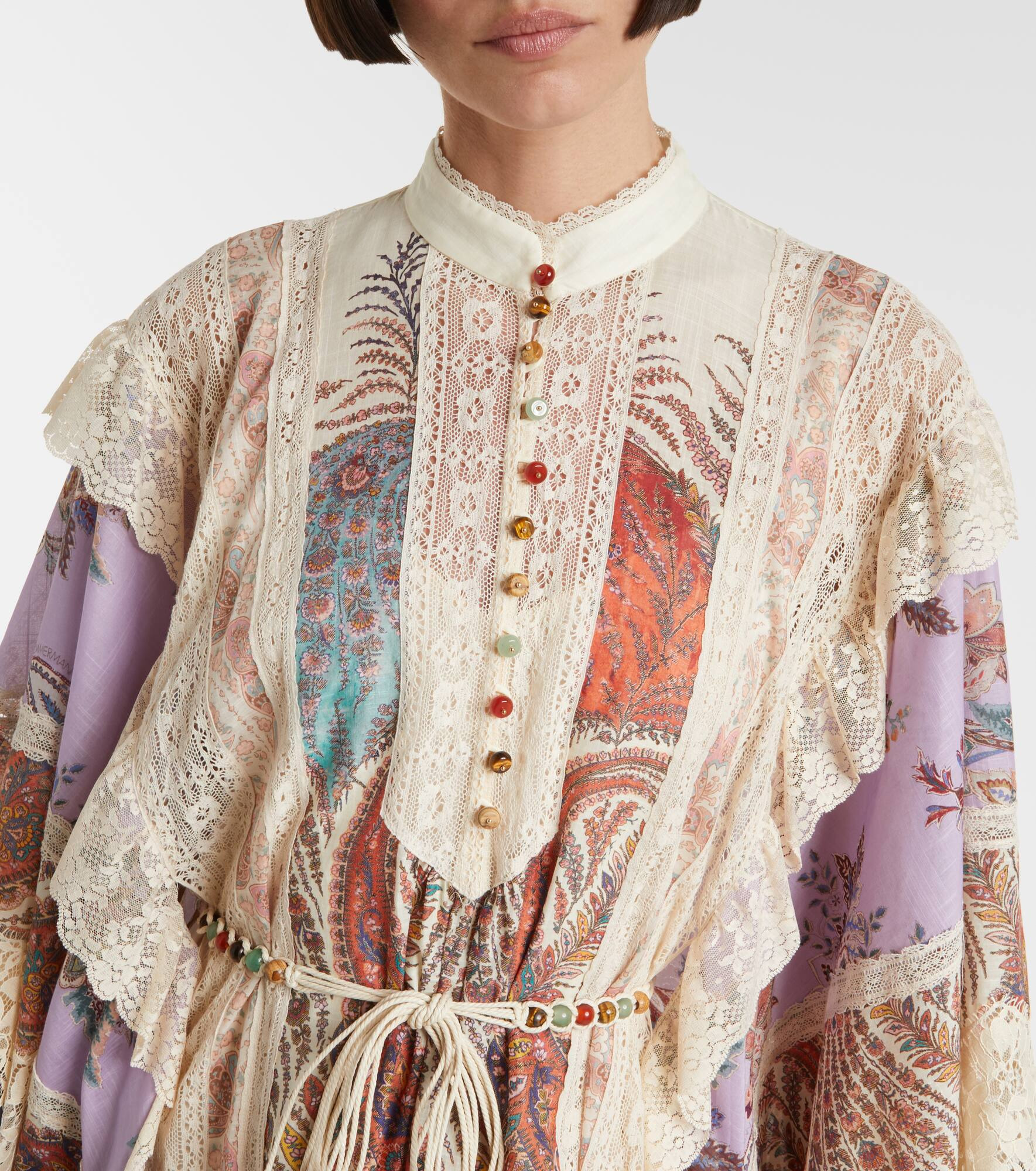 Rhiannon embroidered floral minidress - 4