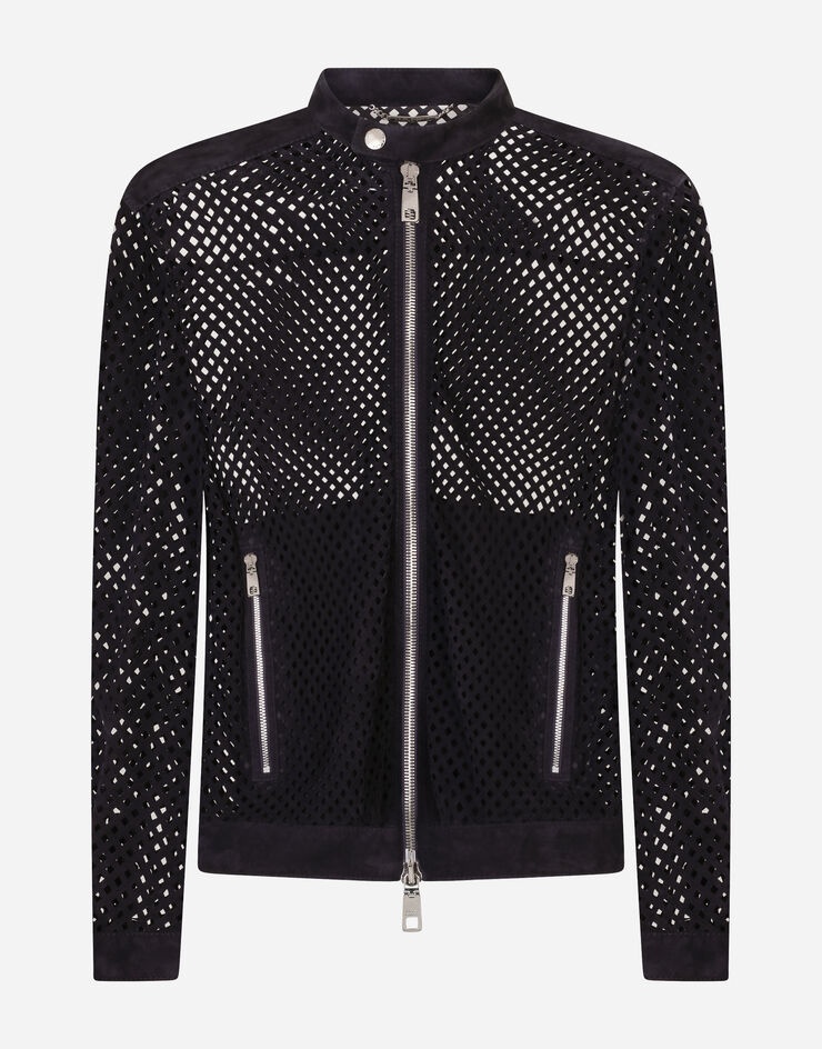 Perforated suede jacket - 3