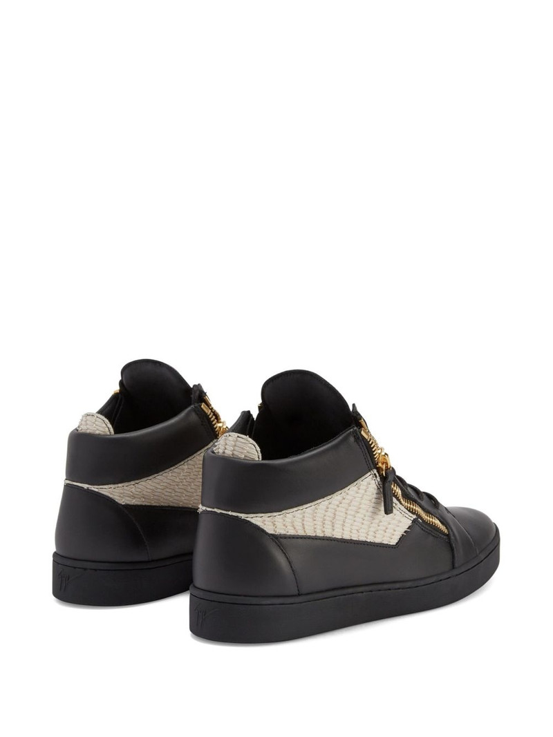 Kriss zip-fastening leather sneakers 3