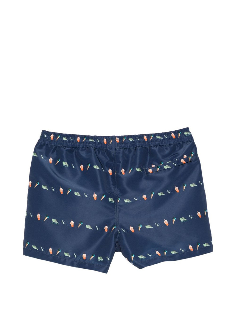 Paul Smith drawstring patterned swim shorts outlook
