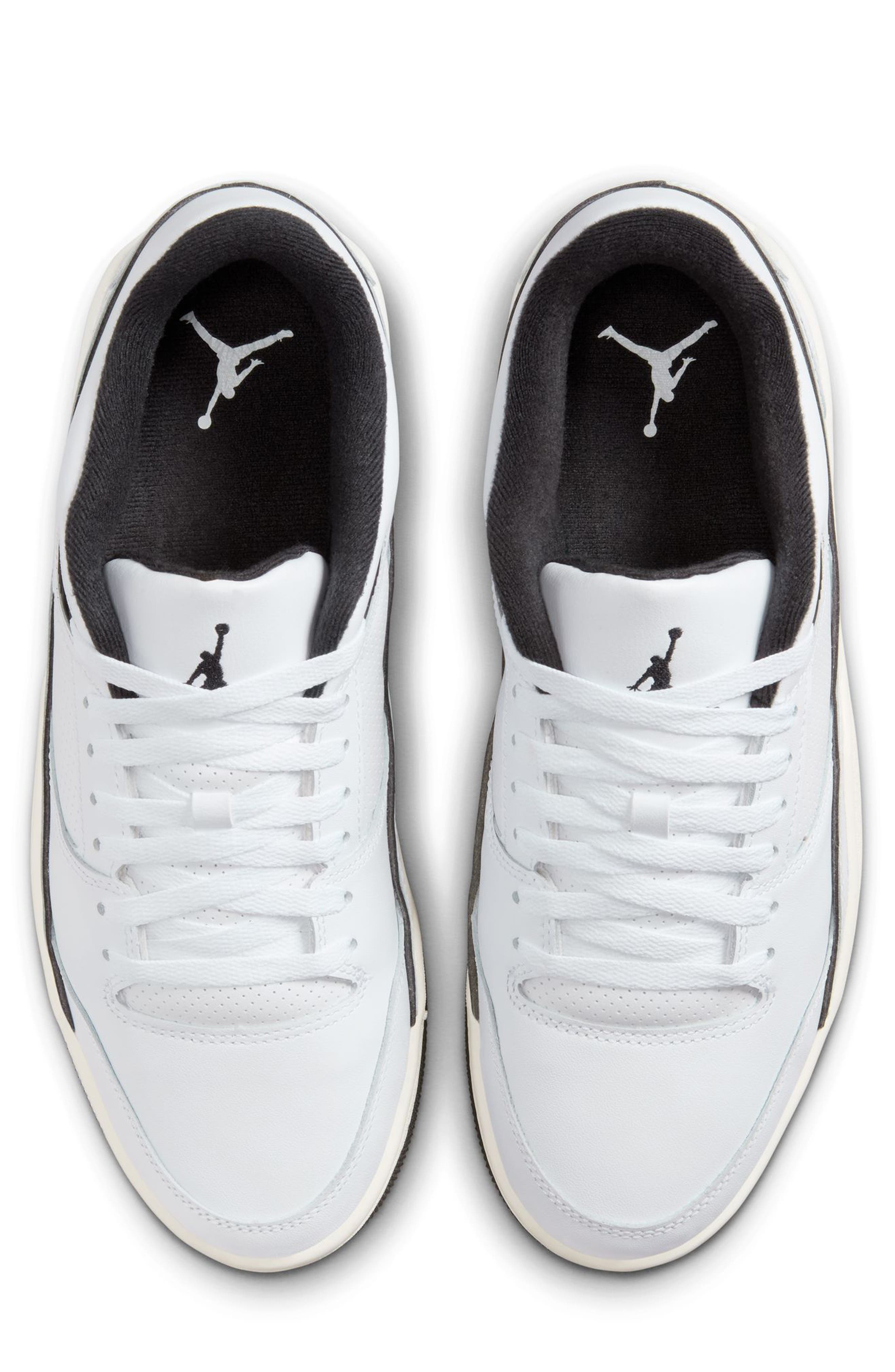 Nike Jordan Flight Court Sneaker in White/Black/Sail at Nordstrom - 3