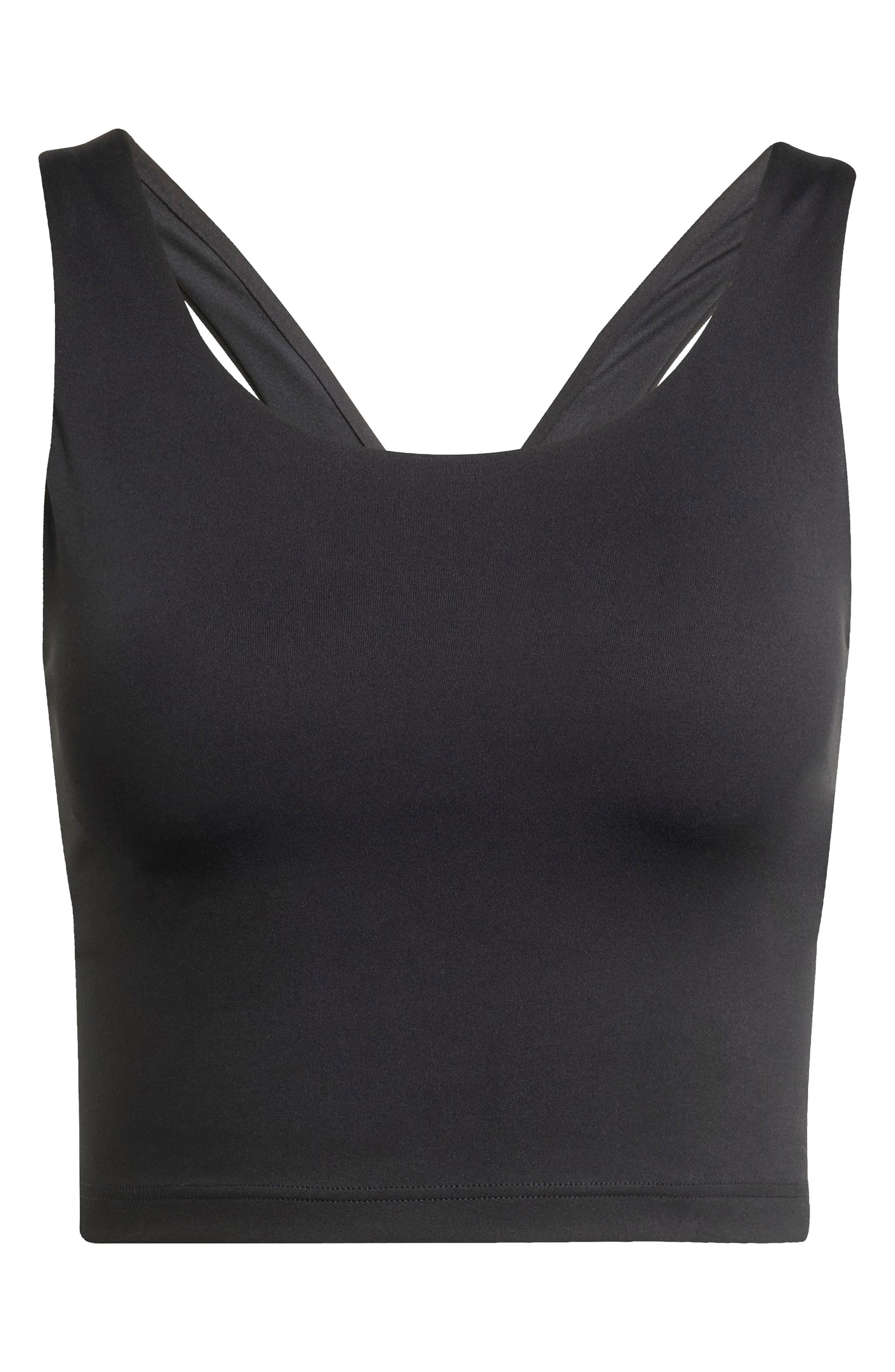 adidas All Me Medium Support Bra Tank in Black at Nordstrom - 4