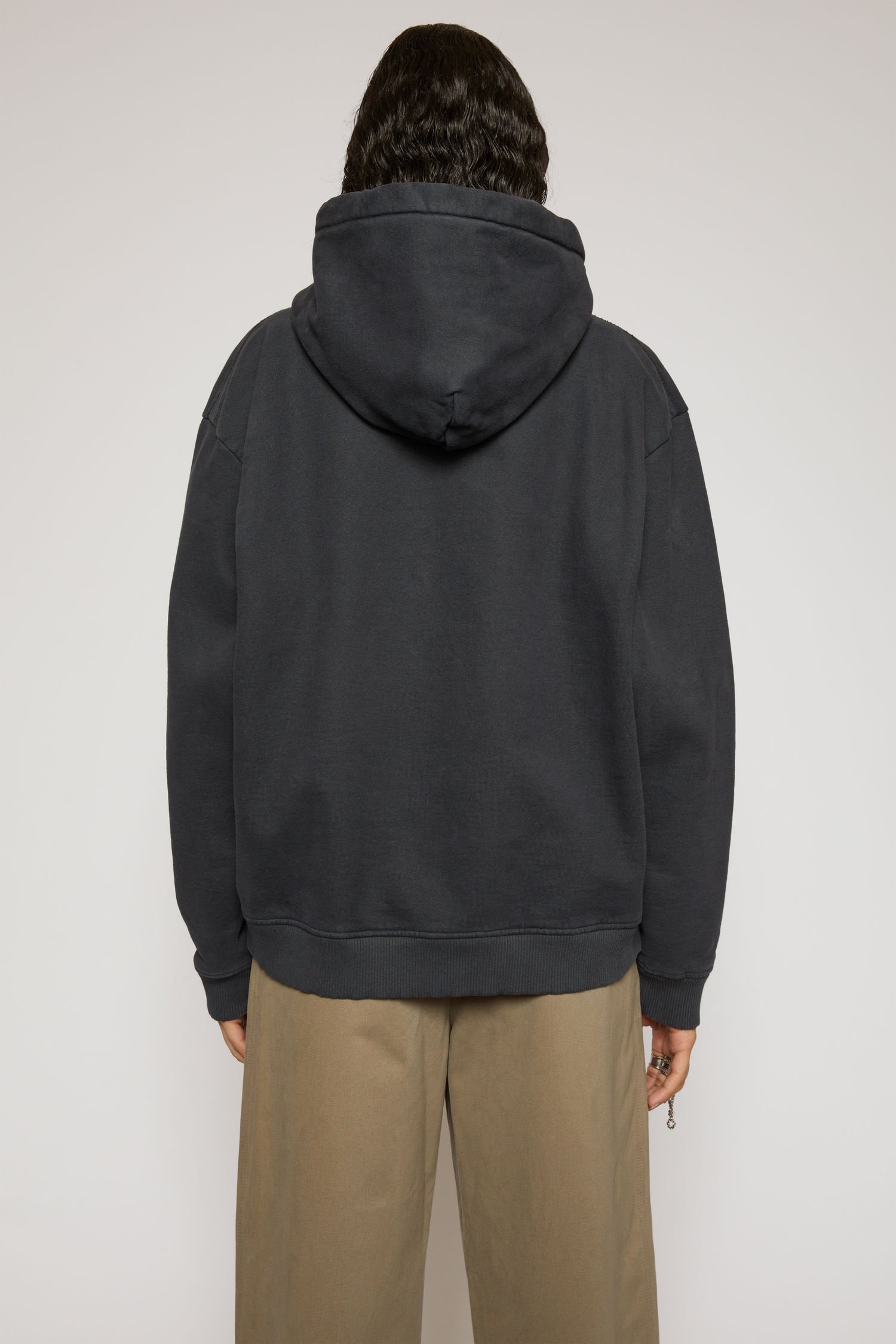 Logo-print hooded sweatshirt black - 3