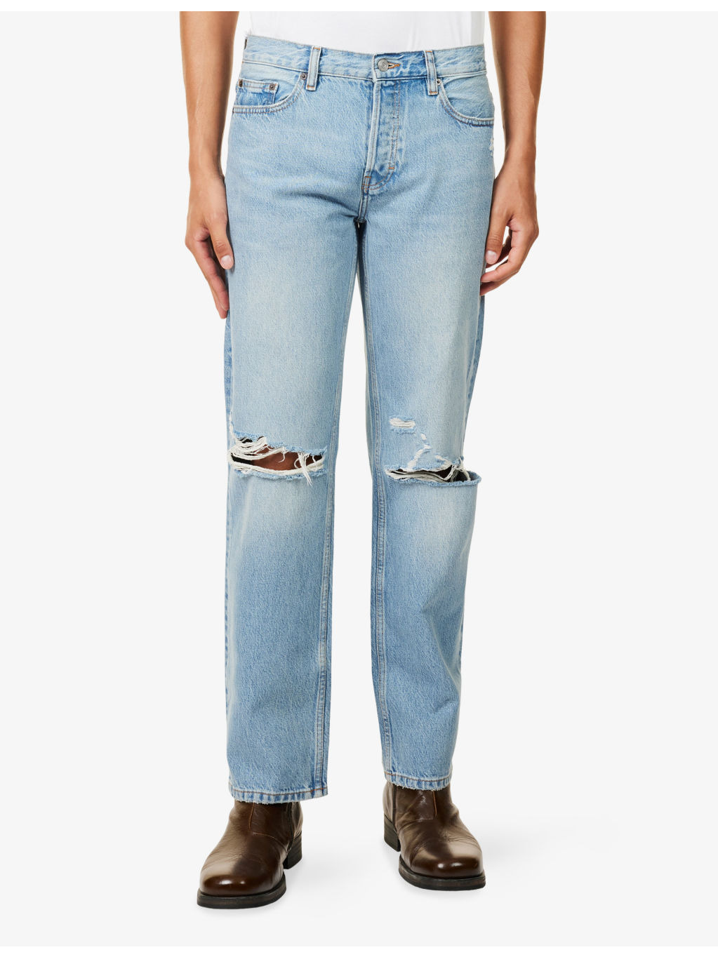 Brand-Patch Relaxed-Fit Denim Jeans - 3
