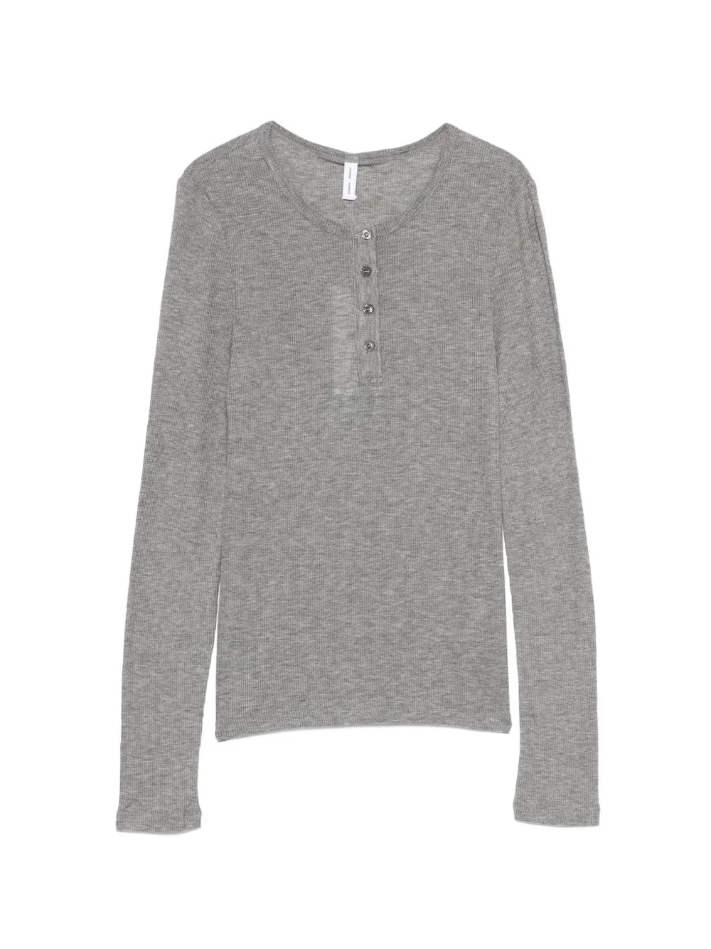 buttoned long-sleeve top - 1