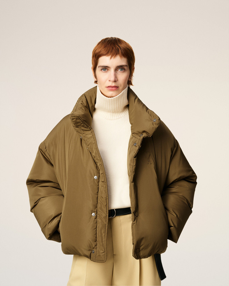 GREEN TAFFETAS AMI DE COEUR DOWN JACKET 3
