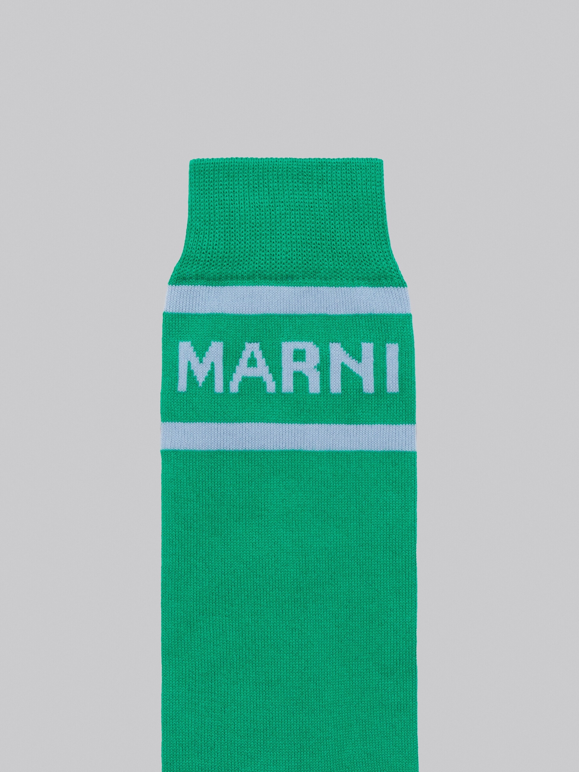 GREEN COTTON SOCKS WITH LOGO - 3