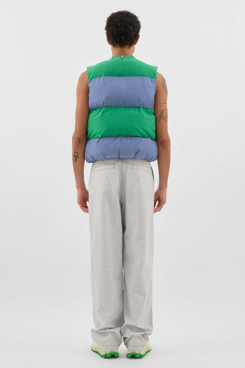 PUFFY GILET / green & wisteria 4