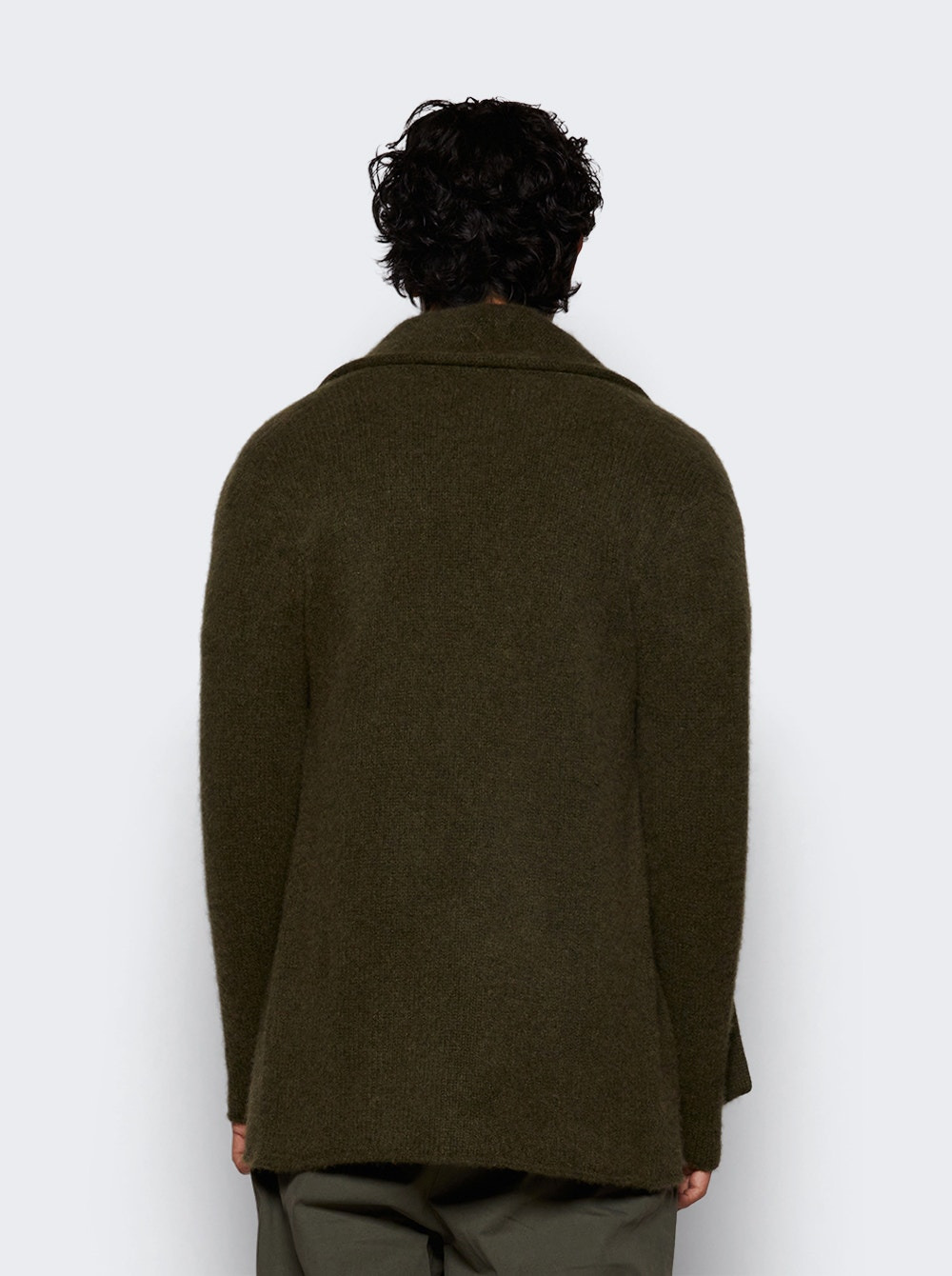 Italy Smoking Jacket New Olive - 5