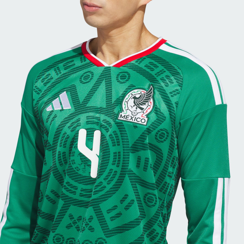 Mexico 26 Home Alvarez Long Sleeve Jersey 5