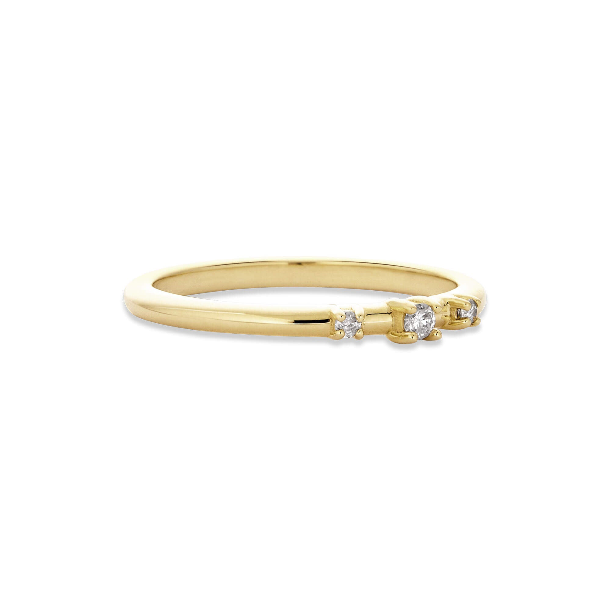 Dainty Diamond Trio Ring - 3