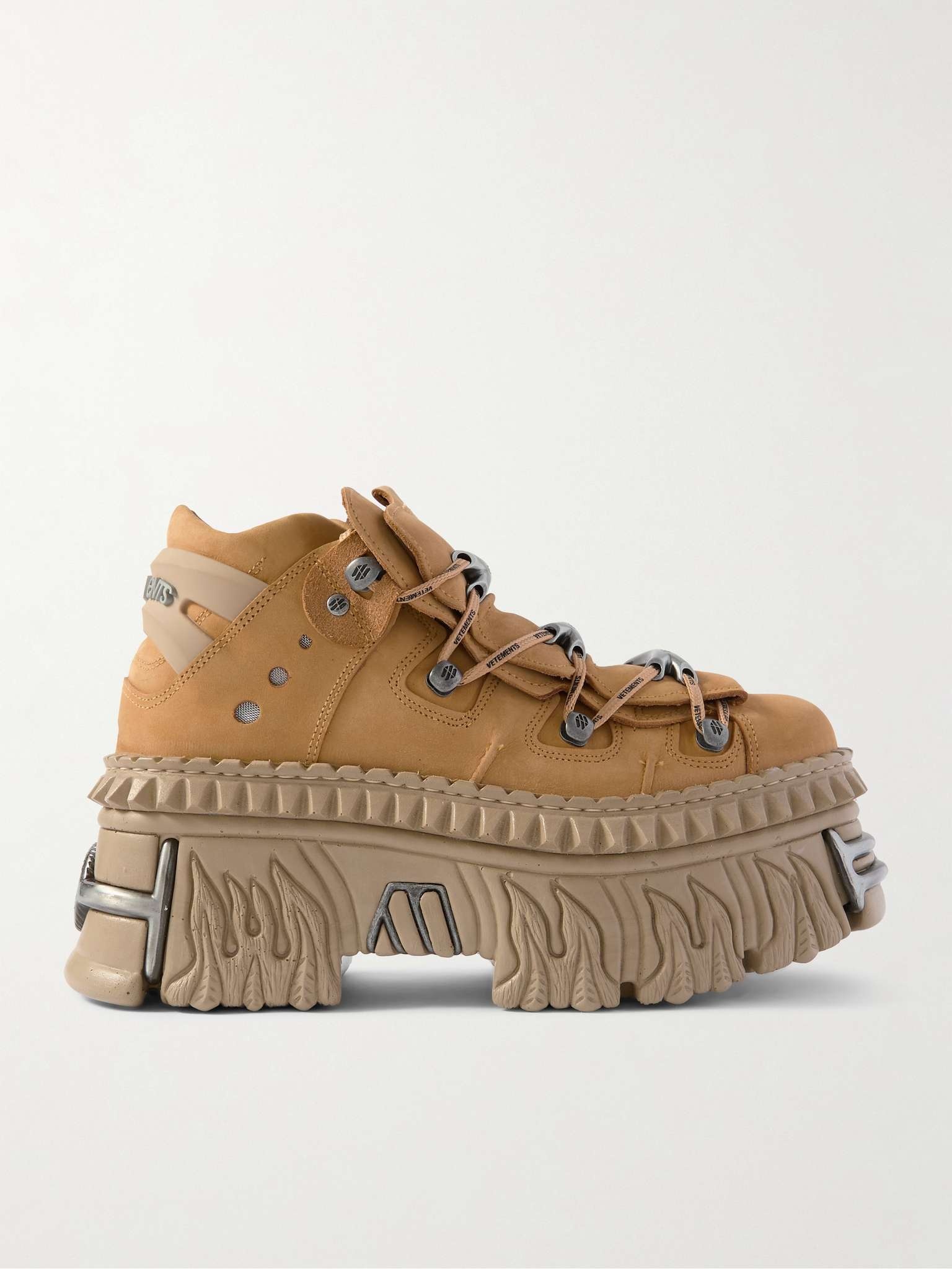 + New Rock Embellished Suede Platform Sneakers - 1