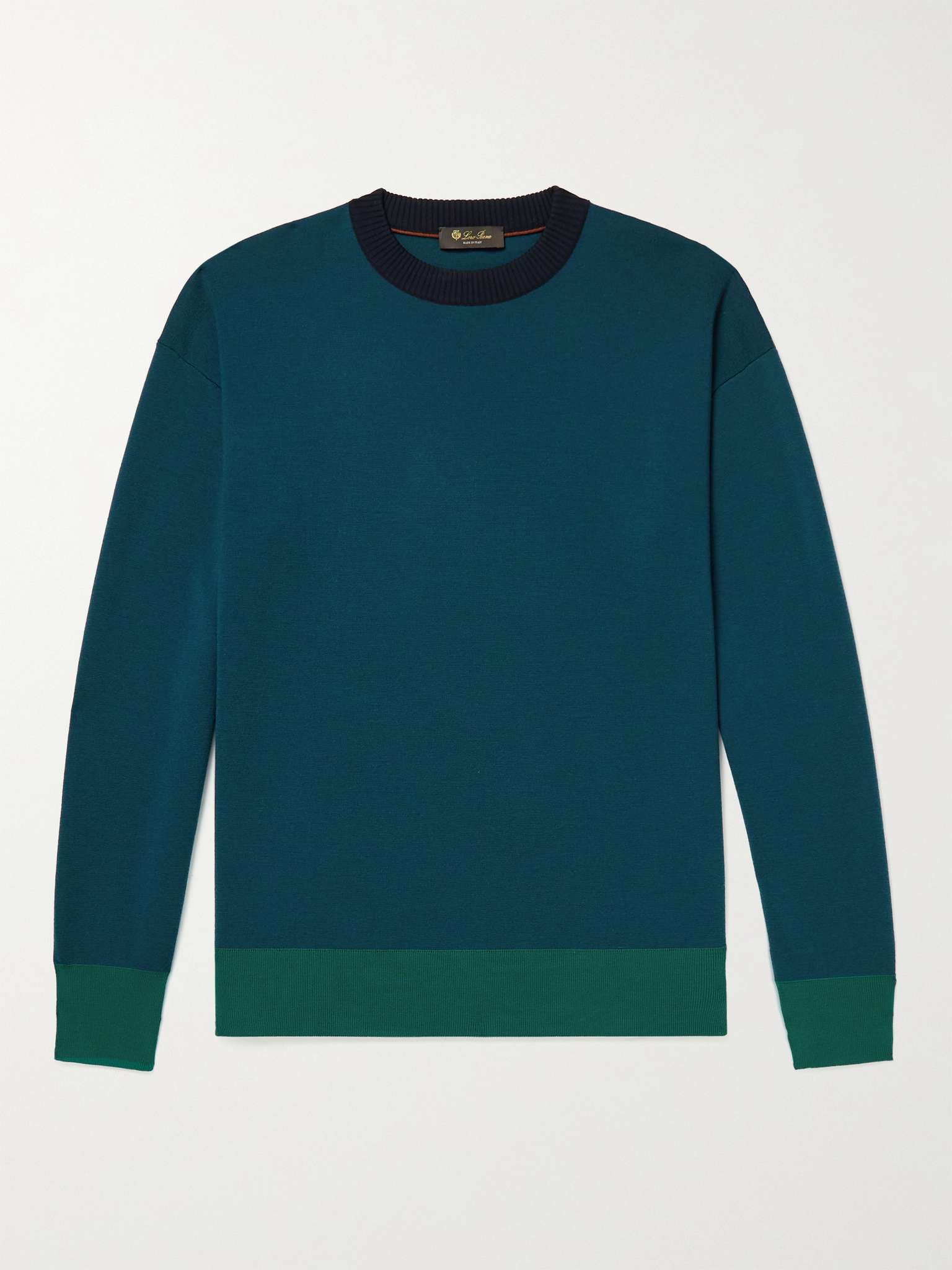 Colour-Block Virgin Wool Sweater - 1