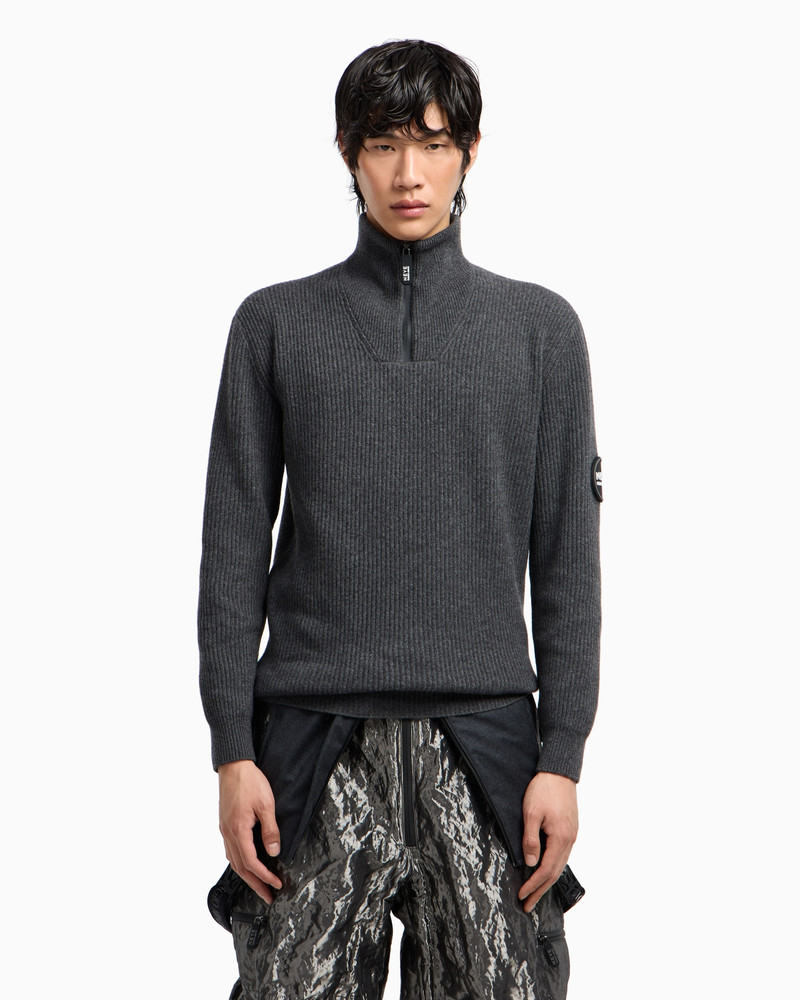 GIORGIO ARMANI GIORGIO ARMANI NEVE MOCK-NECK JUMPER IN WOOL AND CASHMERE outlook