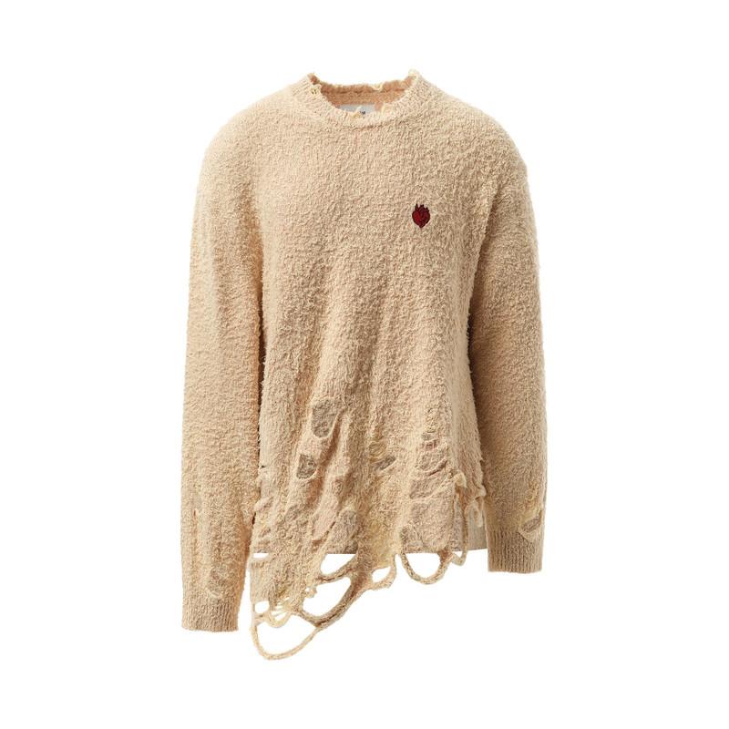 doublet Zombie Silhouette Knit Sweater in Beige outlook