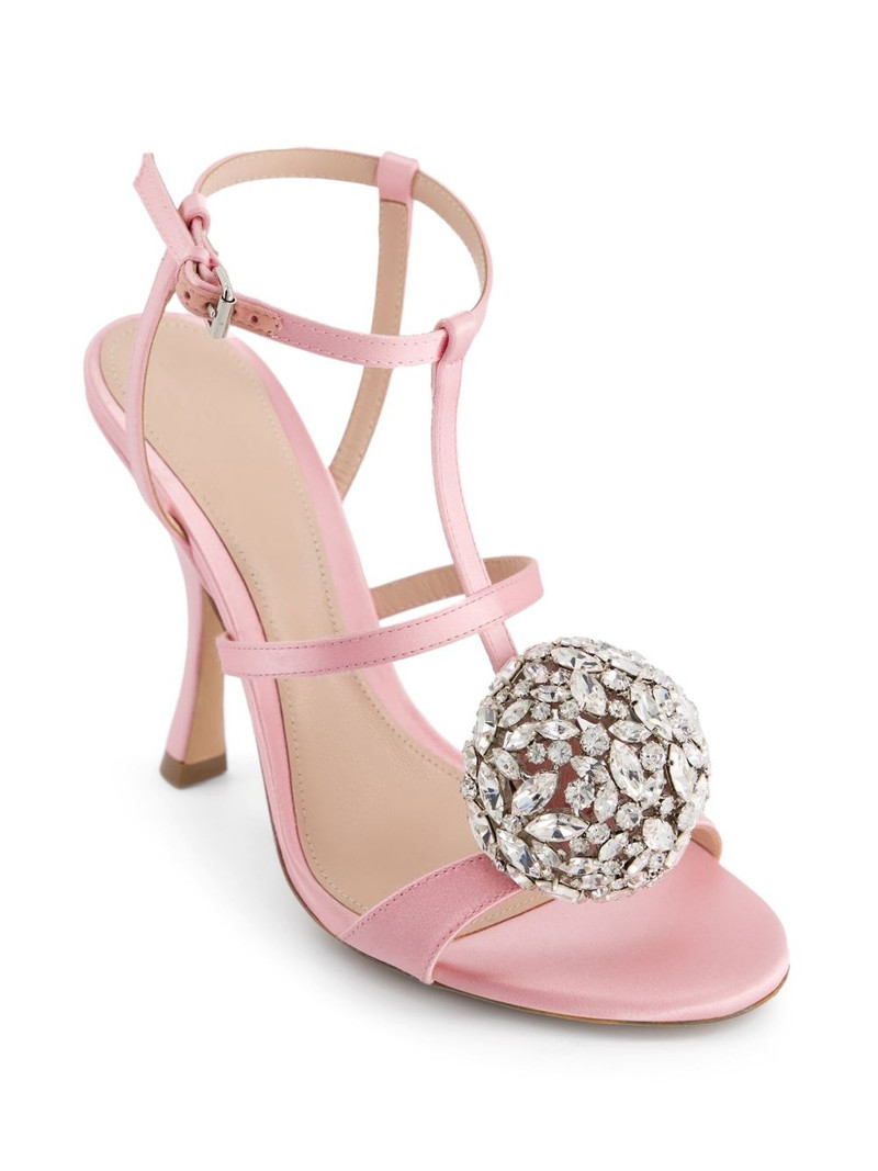 GIAMBATTISTA VALLI 110mm crystal-embellished slingback sandals outlook
