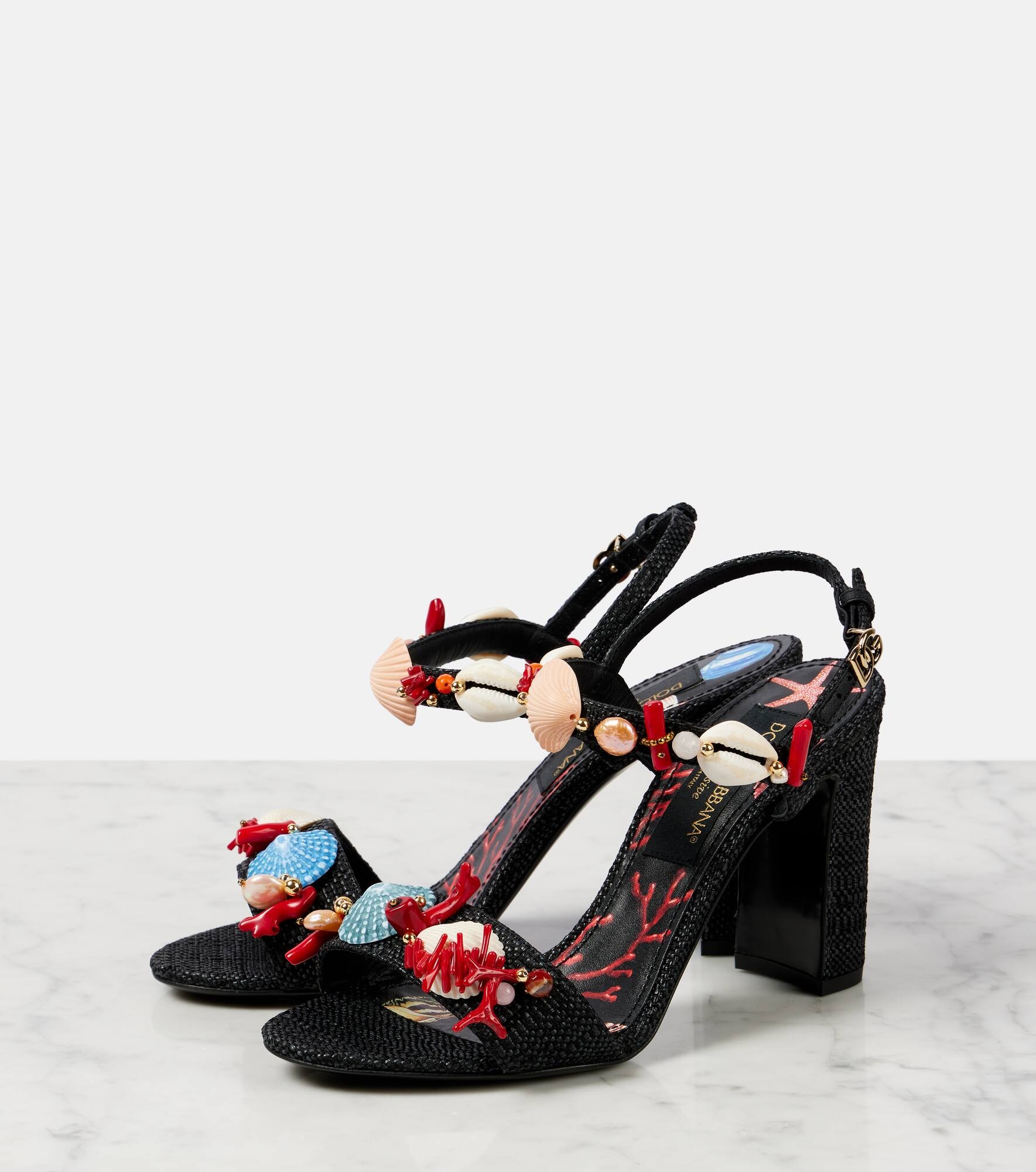 Capri Kiera Sophia embellished raffia sandals - 5