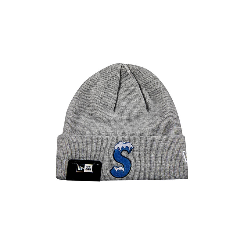 Supreme x New Era S Logo Beanie 'Heather Grey' - 1