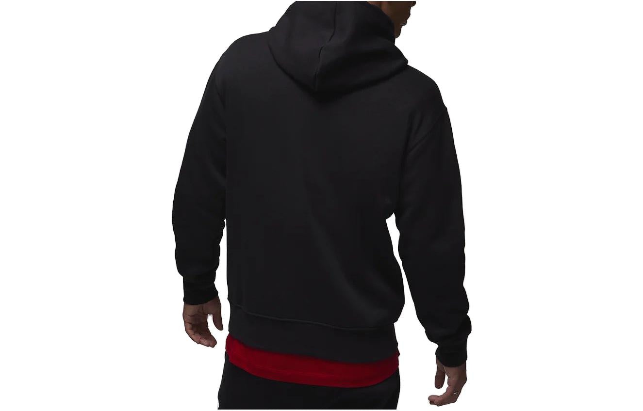 Air Jordan Fleece Hoodie 'Black white' FD7546-010 - 2