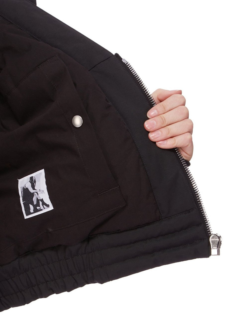 Metro asymmetric tie-detailed padded faille and shell jacket 6