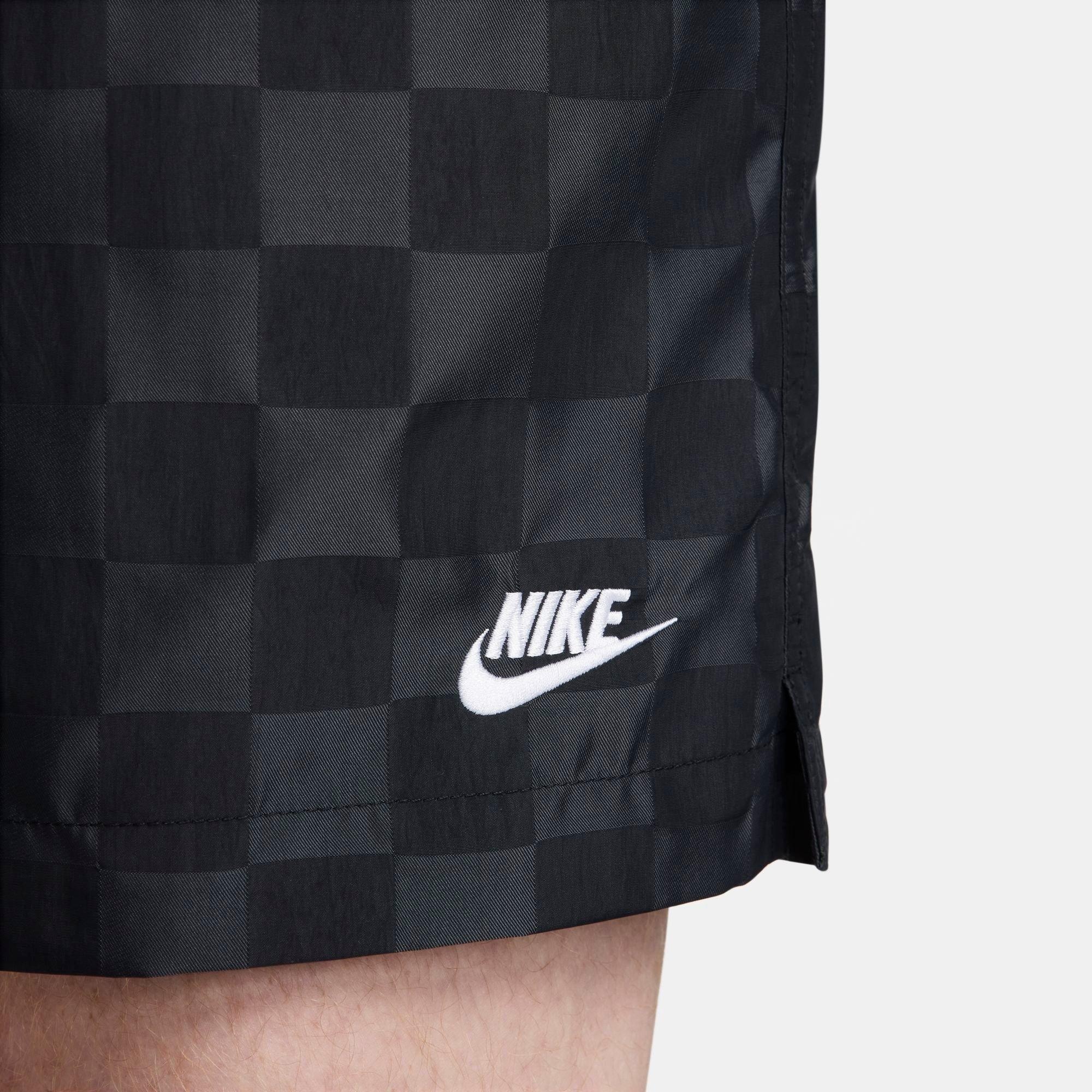 MEN'S NIKE CLUB CHECKERED NYLON FLOW SHORTS - 5